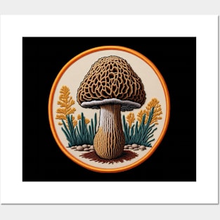 Morel Embroidered Patch Posters and Art